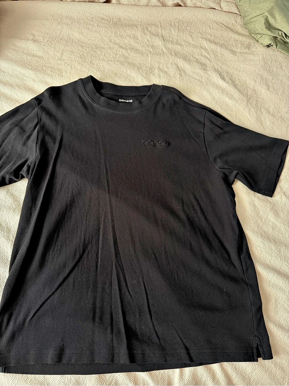 Coach T-Shirt In Organic Cotton Black Short Sleeve Tee